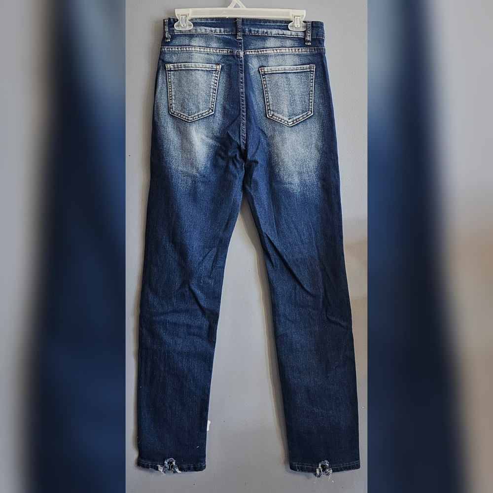 SHEIN Distressed Blue Jeans - Picture 2 of 4
